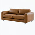 2-Sitzer Sofa 180 x 90 x 85 cm Kunstleder Braun gepolstert